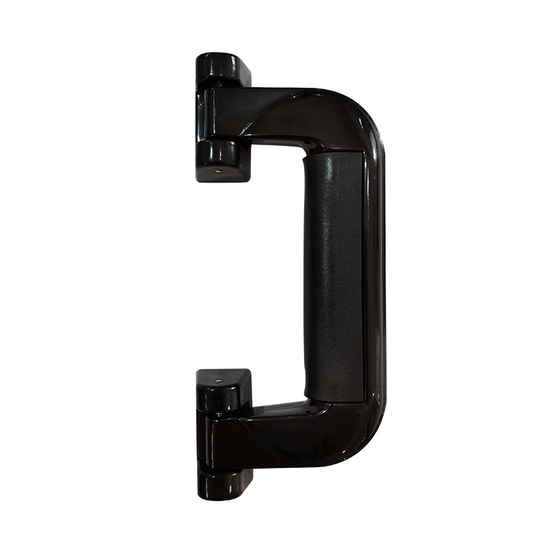 Fábrica directa americana caja de aluminio negro de mano accesorios de maleta de plástico chapeado manija caja de tracción manija