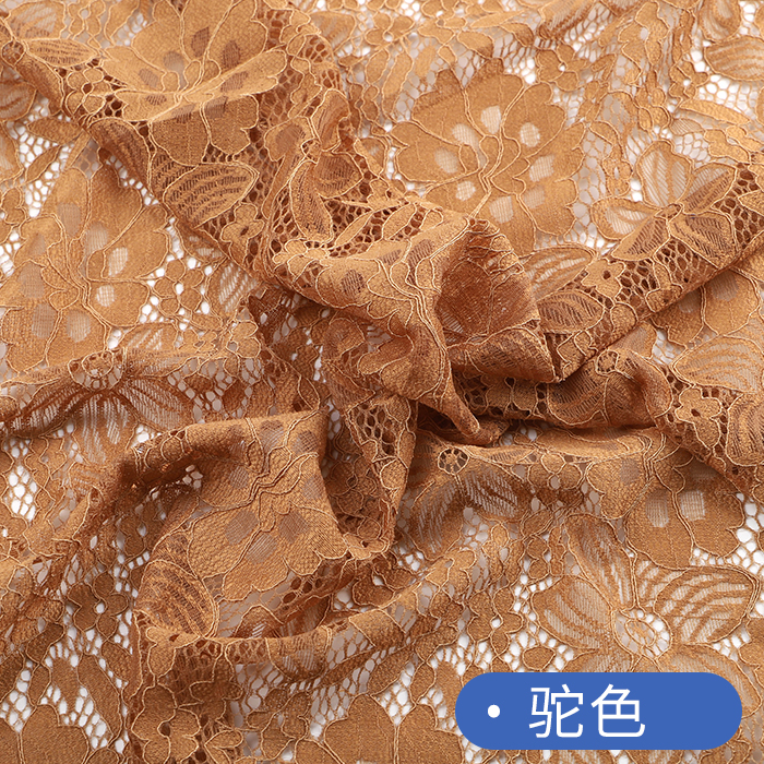 Tejido de encaje elástico de alta calidad bordado bordado cortina de fondo vestido camiseta base tela de ropa