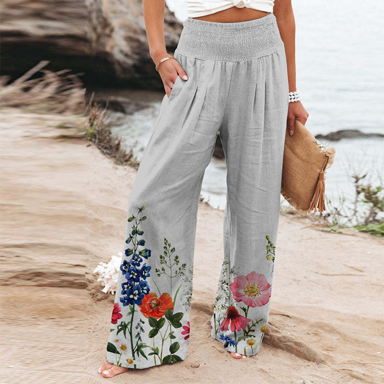 Women's Daily Fashion Plant Butterfly Full Length Printing Casual Pants display picture 11
