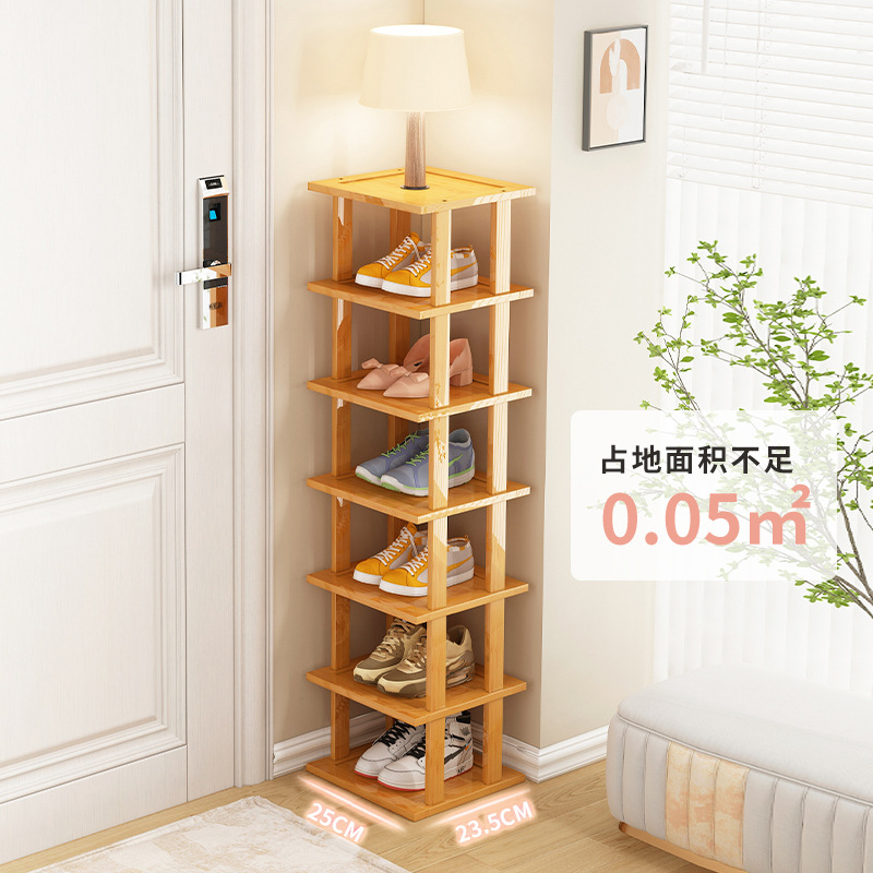 Zapatero hogar puerta económica multi-capa de almacenamiento de calzado artefacto ahorro de espacio de alquiler casa zapato gabinete de bambú pequeño zapato rack