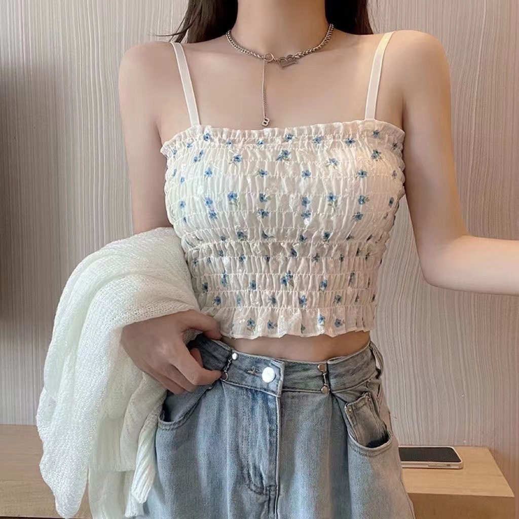 Verano delgado francés pequeña flotilla hermosa cinturón de espalda para mujeres con cojín de pecho en el diseño de pliegues en la ropa de base para mujeres