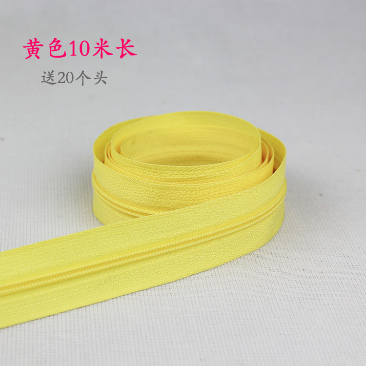 Bolsa DIY accesorios de tela ropa cremallera tirón cabeza accesorios de cuero N ° 5 color largo nylon sola cabeza doble cabeza