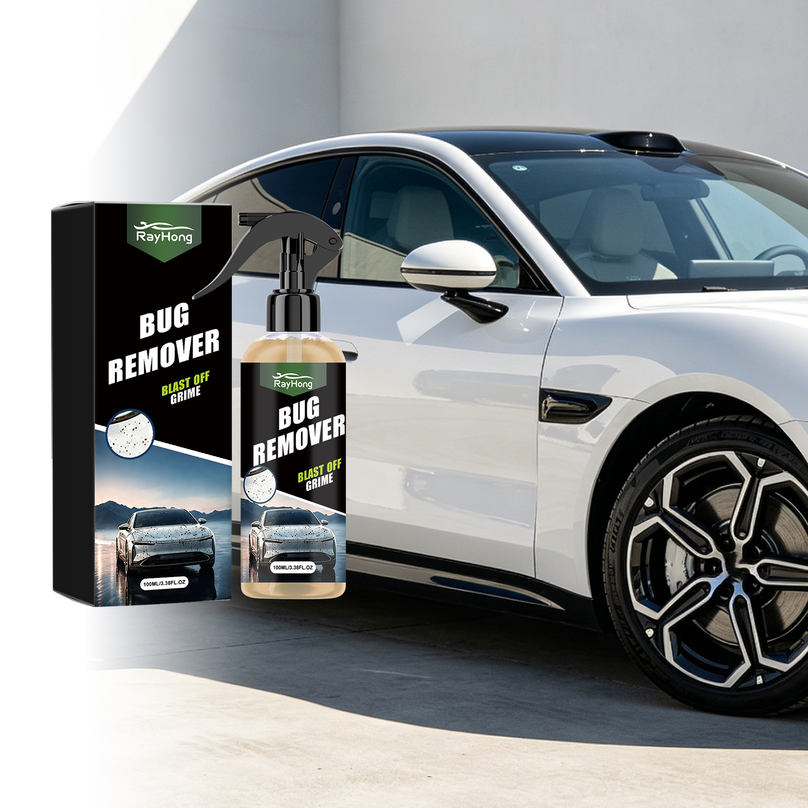 Rayhong Car Cleaner, Convenient Car Cleaning Agent That Won'T Damage the Paint, Daily Car Care Gloss Enhancer