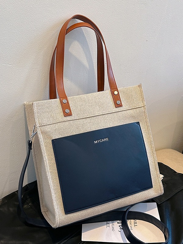 Bolso portátil de lona personalizado para mujer nueva tendencia con logotipo impreso en color casual bolso de mensajero de viaje de negocios