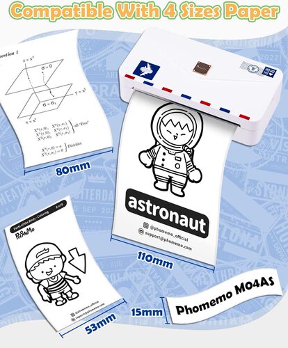 Phomemo M04AS cross-border mobile phone Bluetooth thermal printer small home mini printer