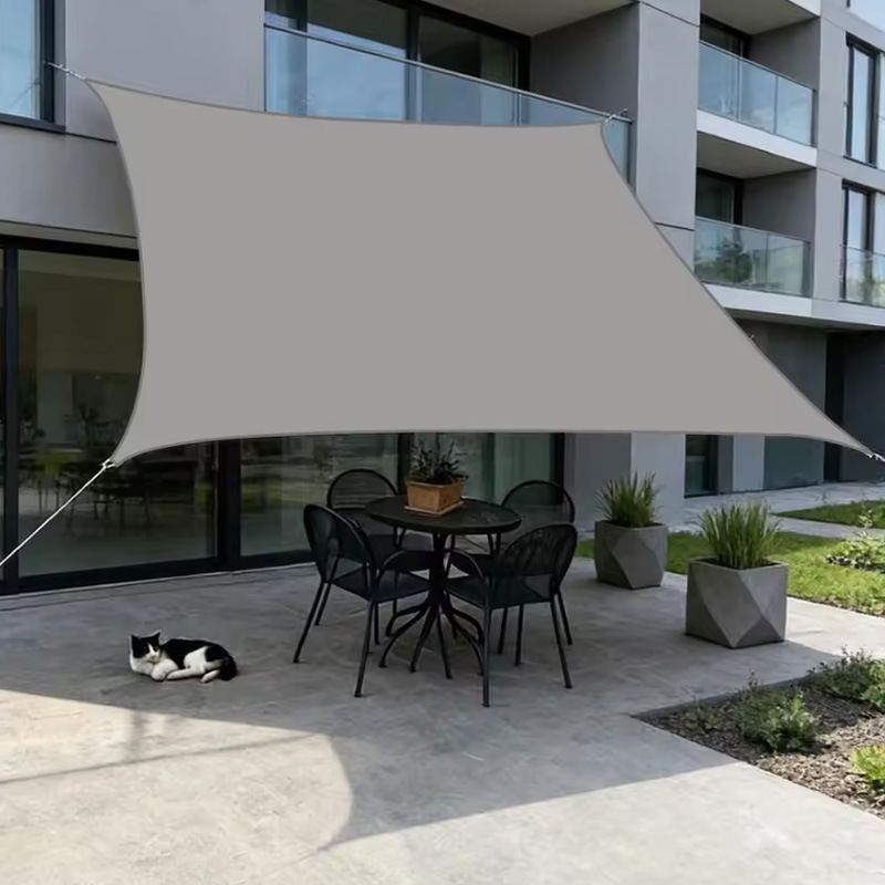 Thickened Sun Protection Shade Cloth, Outdoor Waterproof Sunshade Sail for Courtyard