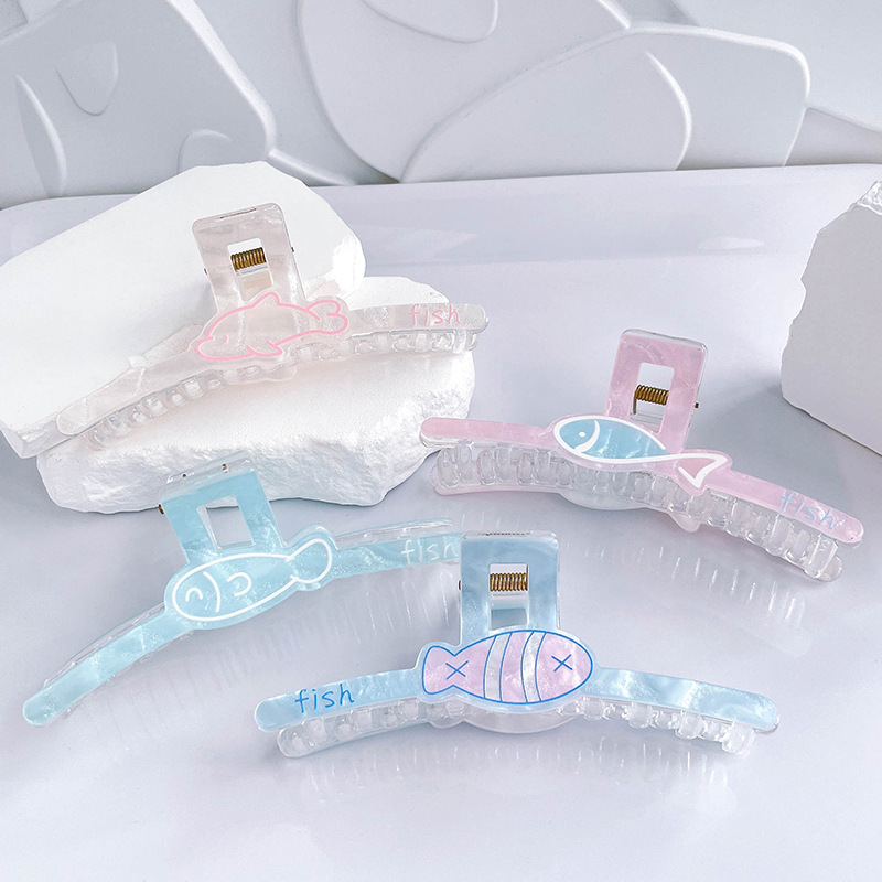 新しい小魚スーパー妖精クリップオーシャンシリーズハイエンドサメガールかわいいヘアクリップアクリルヘアアクセサリー|undefined