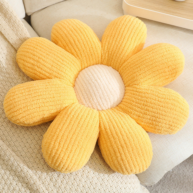 Pequeña margarita flores almohada futón cojín juguetes de peluche muñeca cama cama gran cojín de ventana cojín