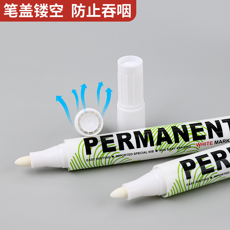 Marcador de neumáticos marcador aceitoso no borrable Pluma de logística blanca Pluma de cabeza grande de secado rápido Recomendar Marcador de marca