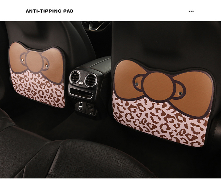 Car Anti-Kick Mat Christmas Striped Anti-Kick Mat Children's Chair Back Anti-Dirt Mat Rear Seat Anti-Kick and Anti-Scratch Mat