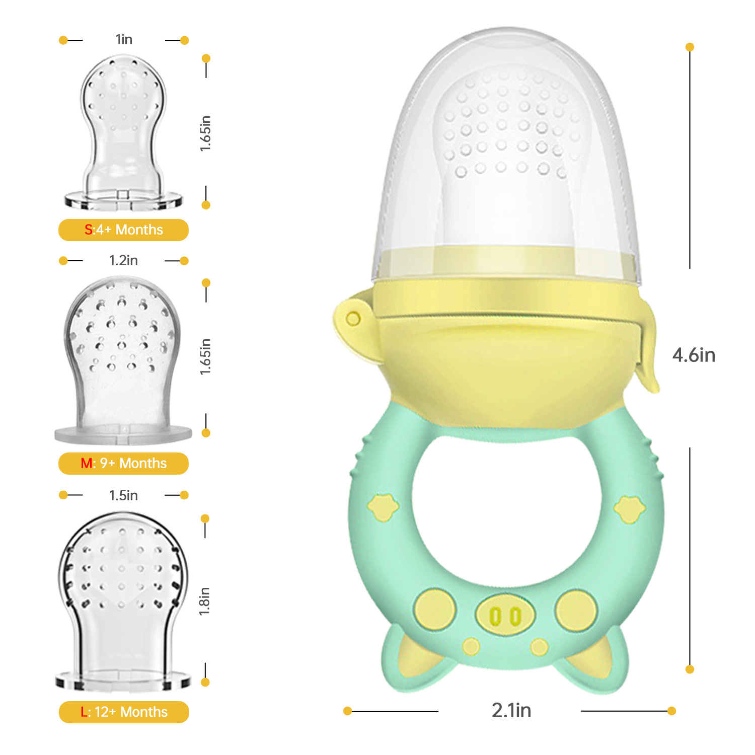 Complemento alimenticio transfronterizo de frutas para bebés, bolsa para morder, mordedura de frutas y verduras, juego, mordedor para bebés, herramienta para comer puré de frutas, artefacto, silicona