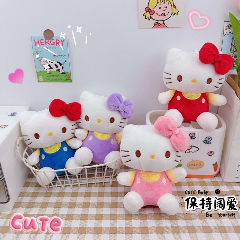 かわいいクラシックケイト猫キーホルダーペンダントクリエイティブぬいぐるみガールハート kt 猫スクールバッグ小さなペンダント人形マシン|undefined