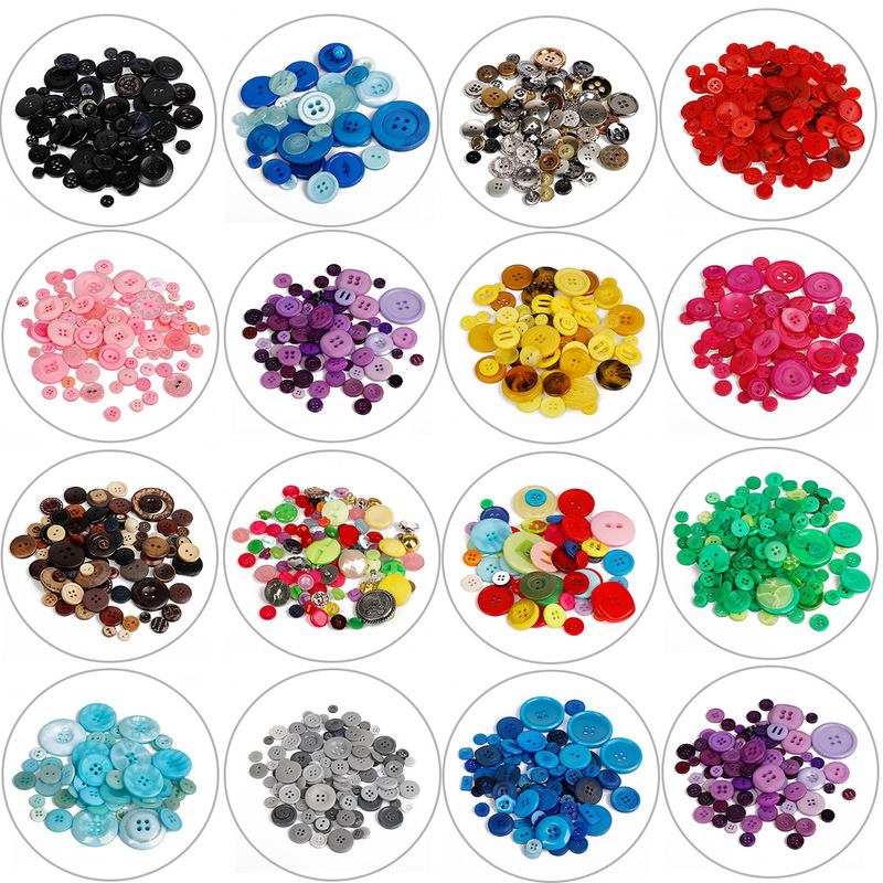 Mixed color resin buttons DIY handmade button painting button painting material clothing accessories accessories