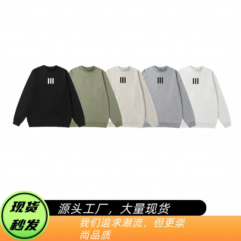 Трансграничная оптовая новая FOG совместное название трехплановый ESSENTIALS силиконовый свитер с принтом с круглым вырезом