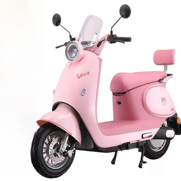 Motocicleta Eléctrica de Pedal con Freno de Tambor y Tracción Trasera para Mujer