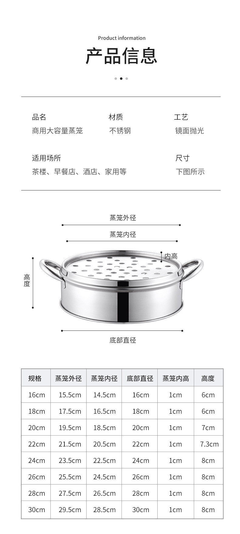 不锈钢篜笼屉详情_13