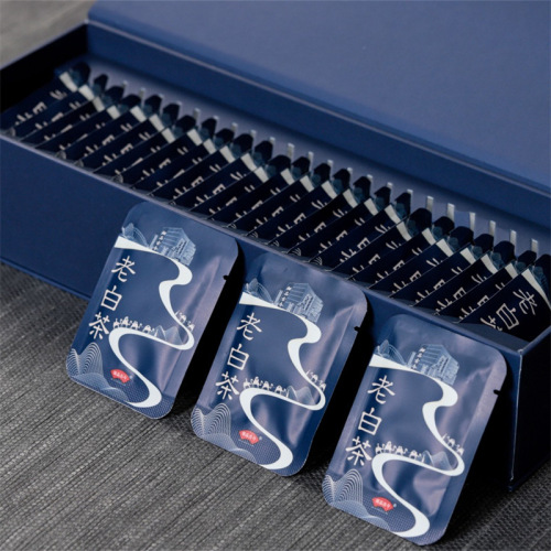 Fuding White Tea Old Shoumei Small Square Cookie Tea Cake Tea Leaf Gift Box Set for Gifting Wholesale Cigarette Strips Live Streaming E-commerce