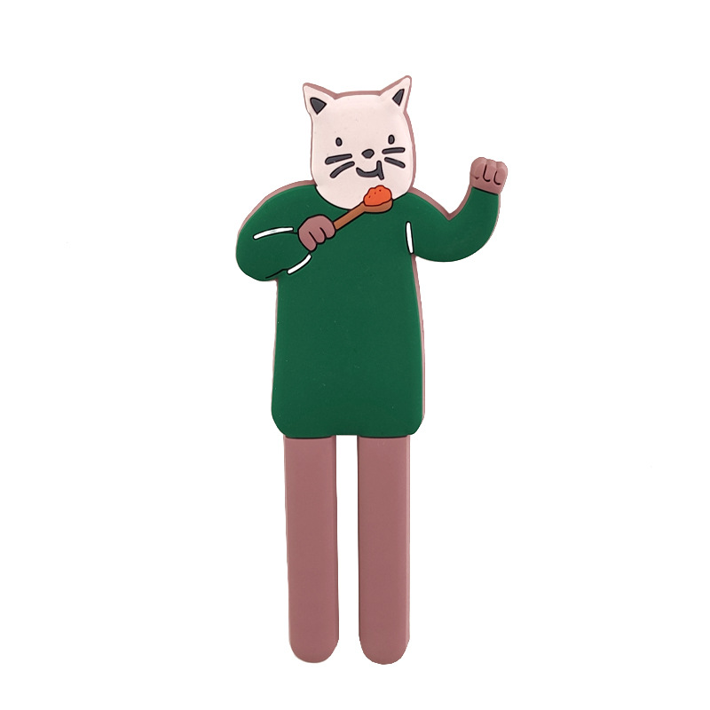 新商品日用日系北欧キッチン収納創意可愛いアニメ愛下厨の猫磁気冷蔵庫フック
