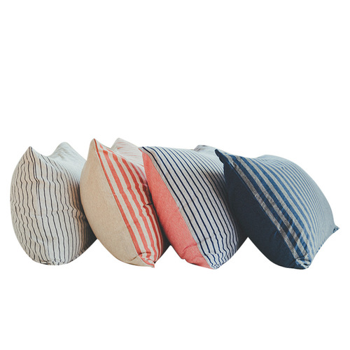 T01 Unbranded Bare Sleep Good Quality Japanese 100% Cotton Knit Pillowcase Simple Striped Single Size Tencel Pillowcase