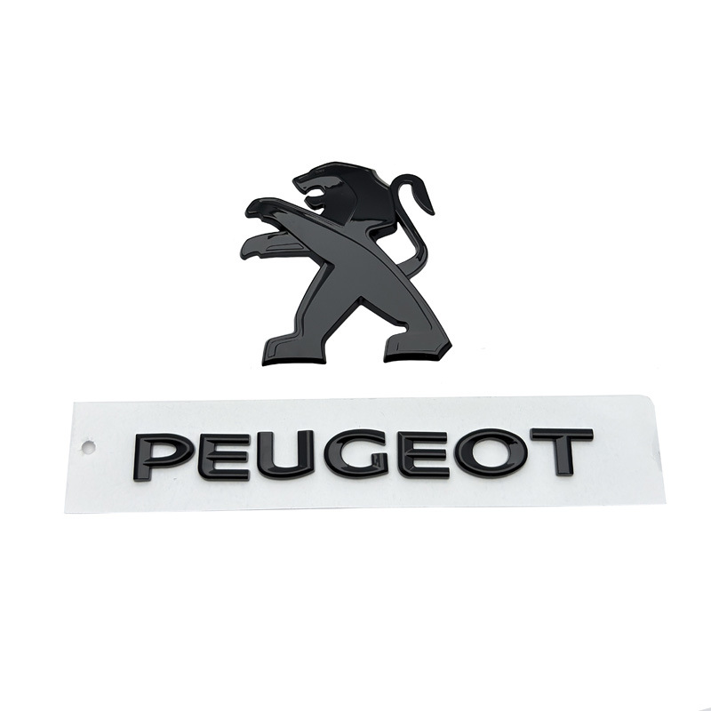 Aplicable Peugeot modificado estándar de cola estándar inglés estándar negro 308 408 307 407 5007 número del maletero