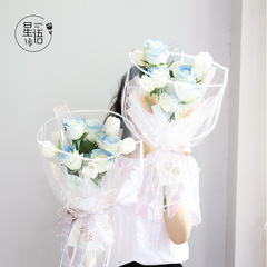 Flower simple frame special-shaped multi-bag single bag waterproof fully transparent bouquet bag floral flower packaging materials