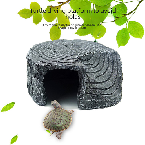 Manufacturer's direct sales of a variety of aquatic resin reptile turtle sunbathing platform pet climbing platform shelter house climbing slope sunbathing platform turtle cave 