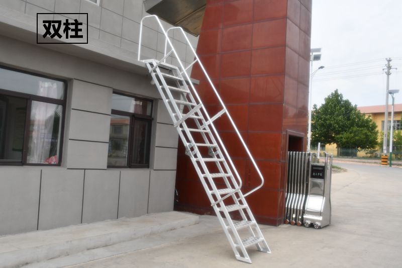 厂家直供铝合金阁楼梯室外楼梯工程基坑安全爬梯消防梯子户外挂梯-阿里巴巴