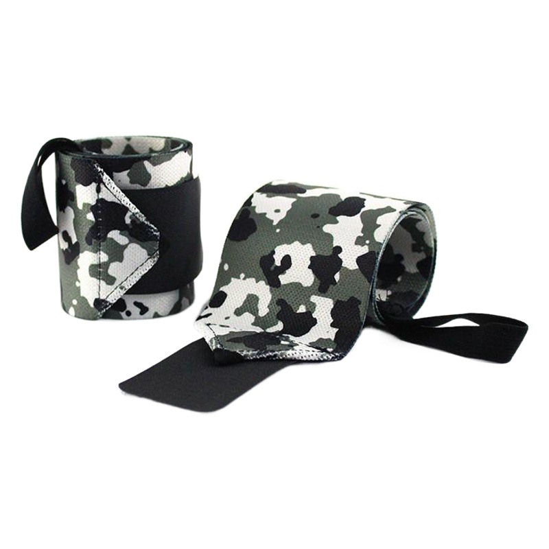 Equipo de Protección deportiva Muñequera deportiva nylon camuflaje presión bobinado pulsera levantamiento de pesas banda de refuerzo protección de la muñeca fitness hard pull