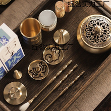 纯铜香道套装用品香灰压香熏炉家用香粉打纂香篆模制香印工具入门