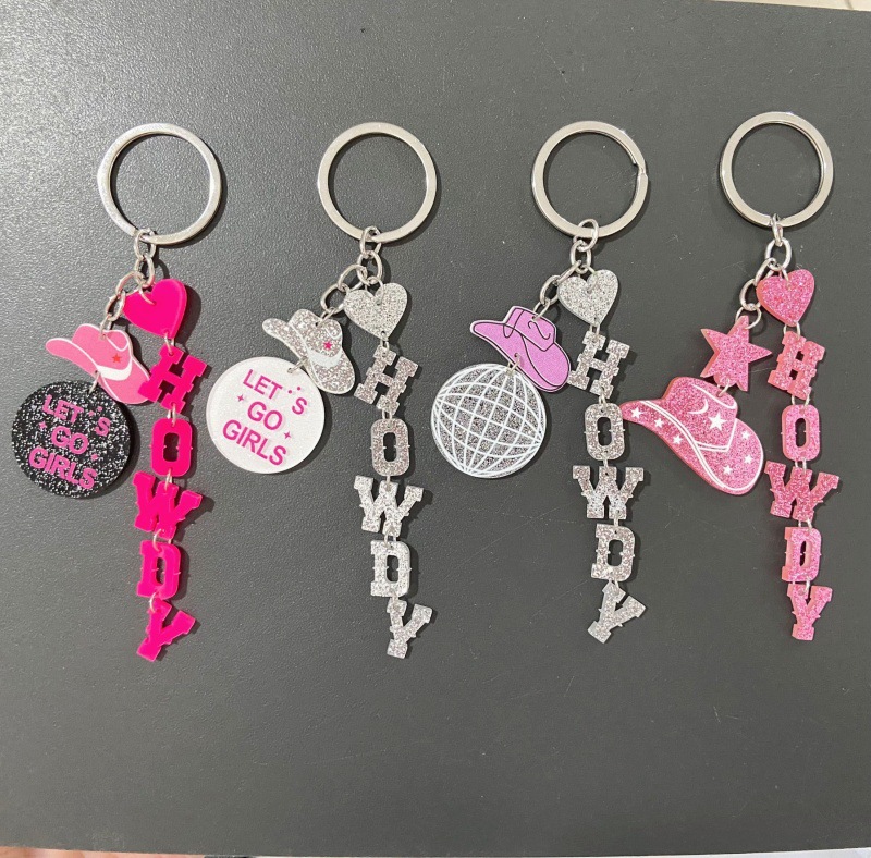 15g Weight Keychain Classification Streetwear Letter Heart Shape Arylic Valentine'S Day Unisex Keychain