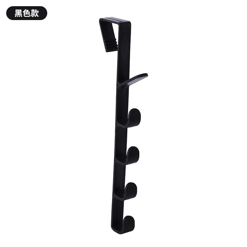 (2개) 도어 백 5 후크 수직 스트립 코트 후크 가방 옷장 문 다기능 보관 교수형 기숙사 침대 후크