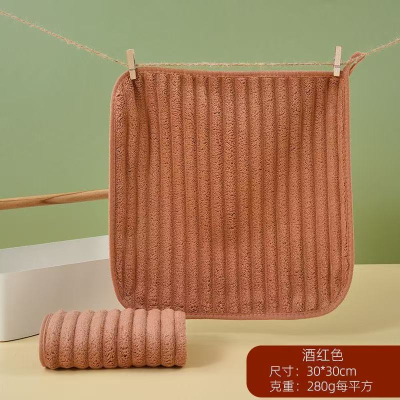 Transfronterizo toallas cuadradas de lana de coral colgadas toallas de cocina toallas de baño suaves absorbentes de agua no caen toallas secas veloces