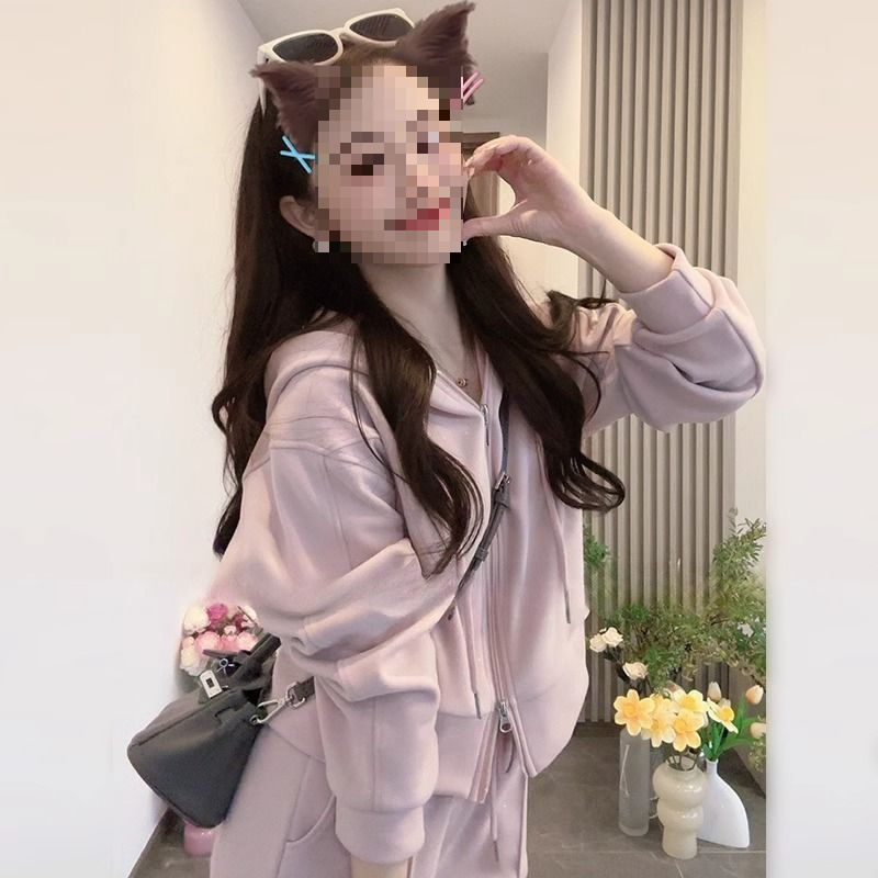 感穿搭休闲300大码胖装女高级MM新款两件套春季运动斤一整套时尚|undefined
