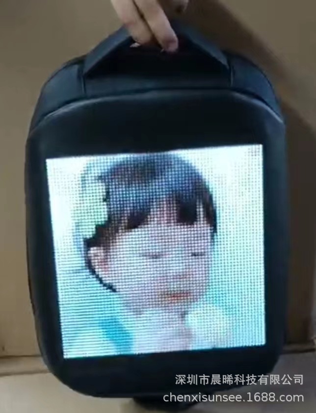 (2개) LED 스크린 배낭 풀 컬러 빛나는 지능형 광고 화면 수출 버전은 여러 언어를 지원합니다