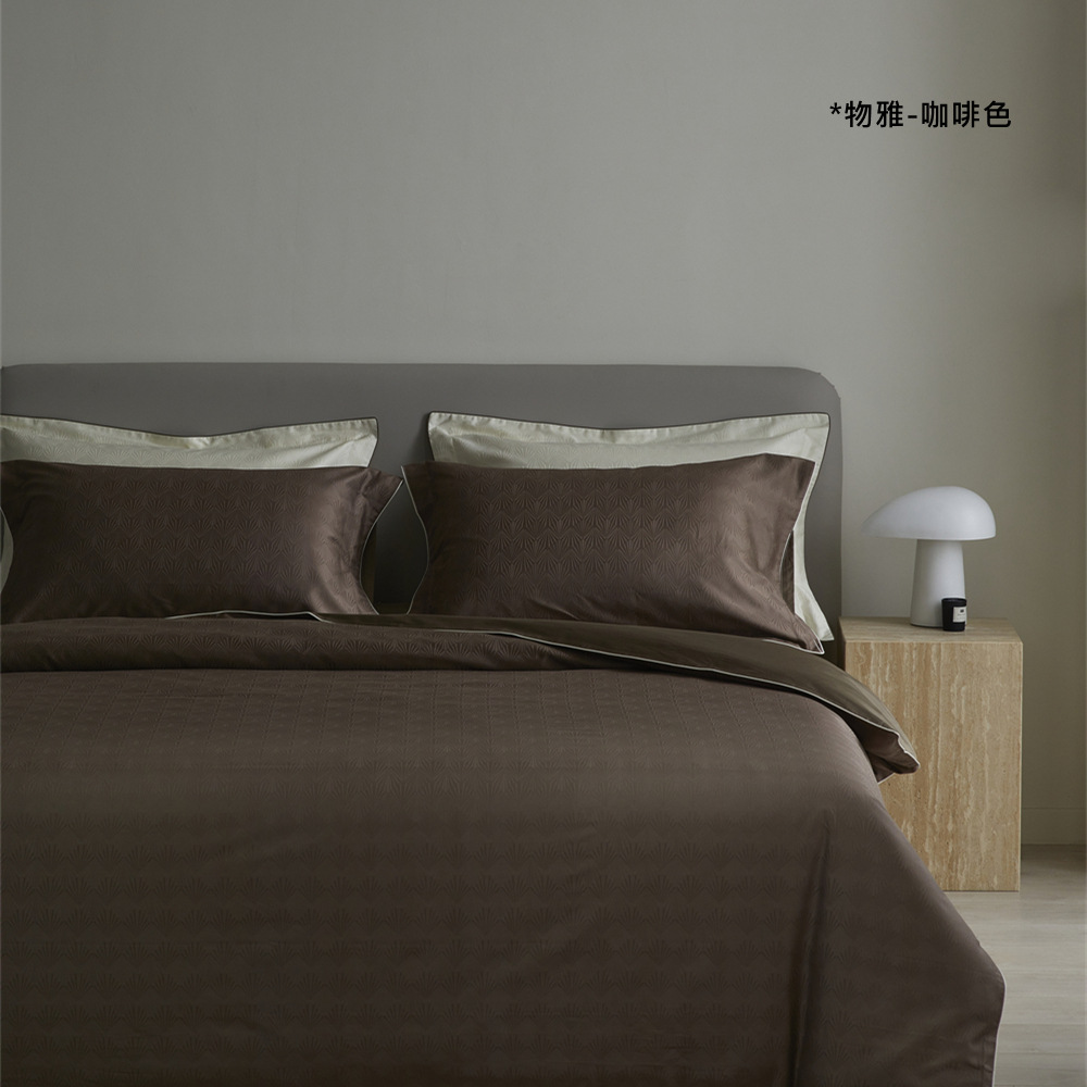 Super suave Clase A ~ 80s Aksu de fibra larga de algodón jacquard de cuatro piezas conjunto de alta calidad de algodón puro sábana apta para la piel sábana ajustable