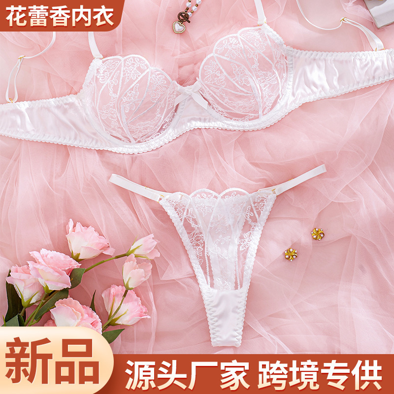 Mexican Cross-Border European and American Sexy Lace Underwear Set Pure Lust Temptation French Bra Suspender Bra