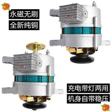 农用车三轮车四轮拖拉机12V14V永磁交直流充电带灯两用发电机