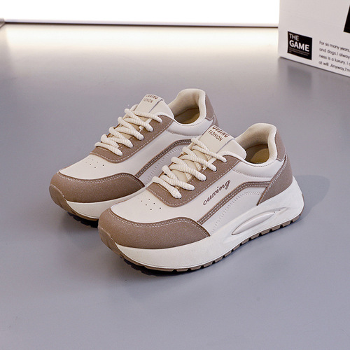 Spring White Sneakers New Korean Version Ins Female Student Thick Sole Height Sports Board Shoes Casual Street Style G6809