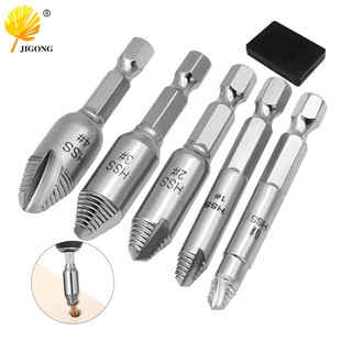 5 pieces of broken head screw extracting device high speed steel screw extracting device iron screw sliding tooth broken head removing tool