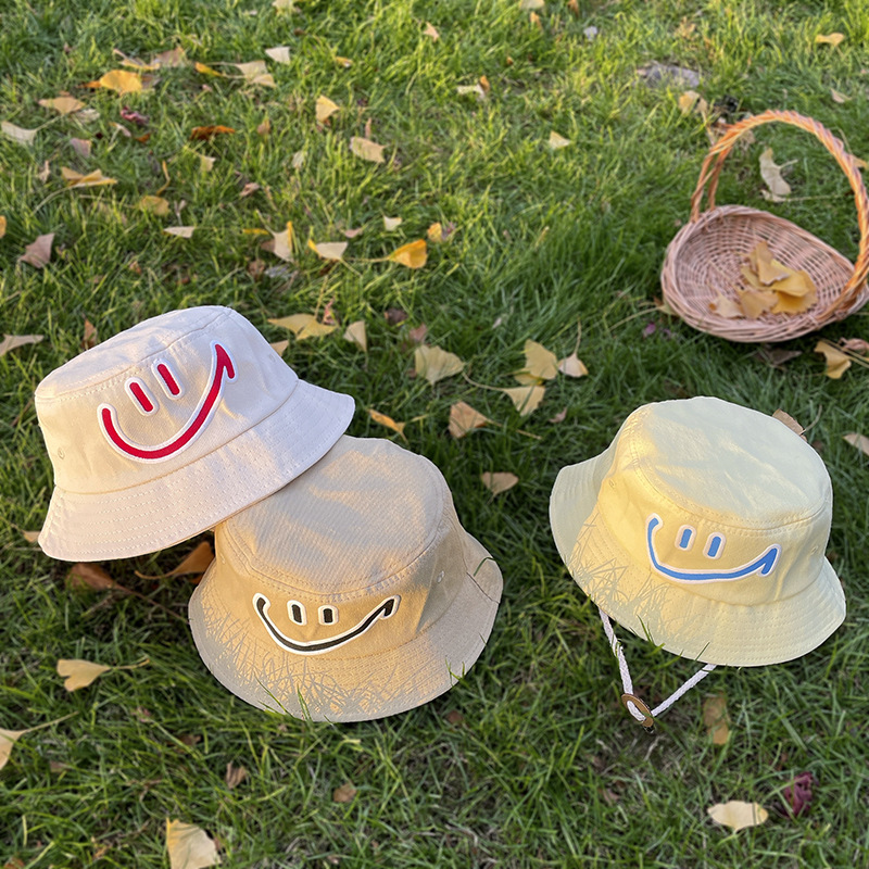 Children Unisex Cute Smiley Face Printing Bucket Hat display picture 2