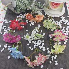 DIY Handmade Materials: Hydrangea Flower Wedding Headwear Supplies, Wreath Components, Vintage Autumn-Colored Hydrangeas