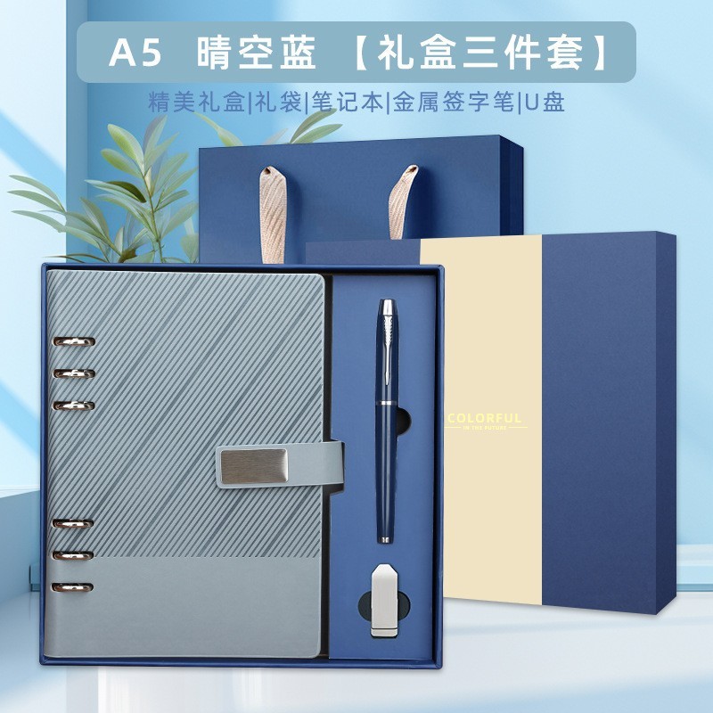 ハイエンド a5 ルーズリーフノートブックギフトボックスカスタムロゴ仕事メモ帳シンプルなビジネスオフィス会議記録|undefined