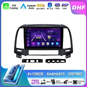 Hyundai Santa Fe 06-12 Android mərkəzi idarəetmə böyük ekran GPS naviqasiya üçün