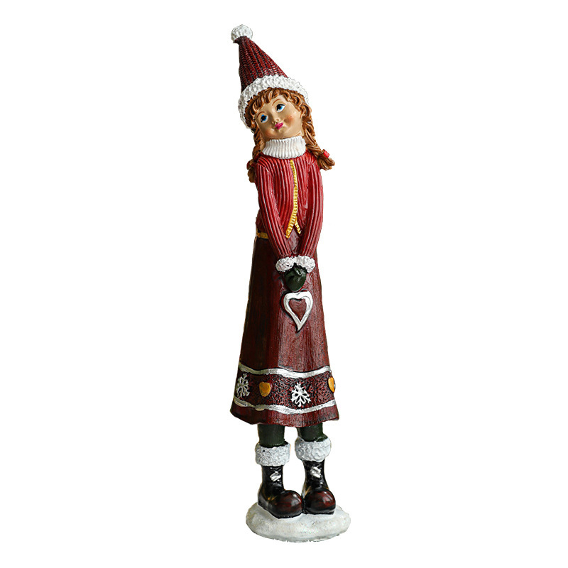 新しいアイデアクリスマスプレゼント置物クリスマス装飾樹脂サンタクロース人形デスクトップ芸術品置物|undefined