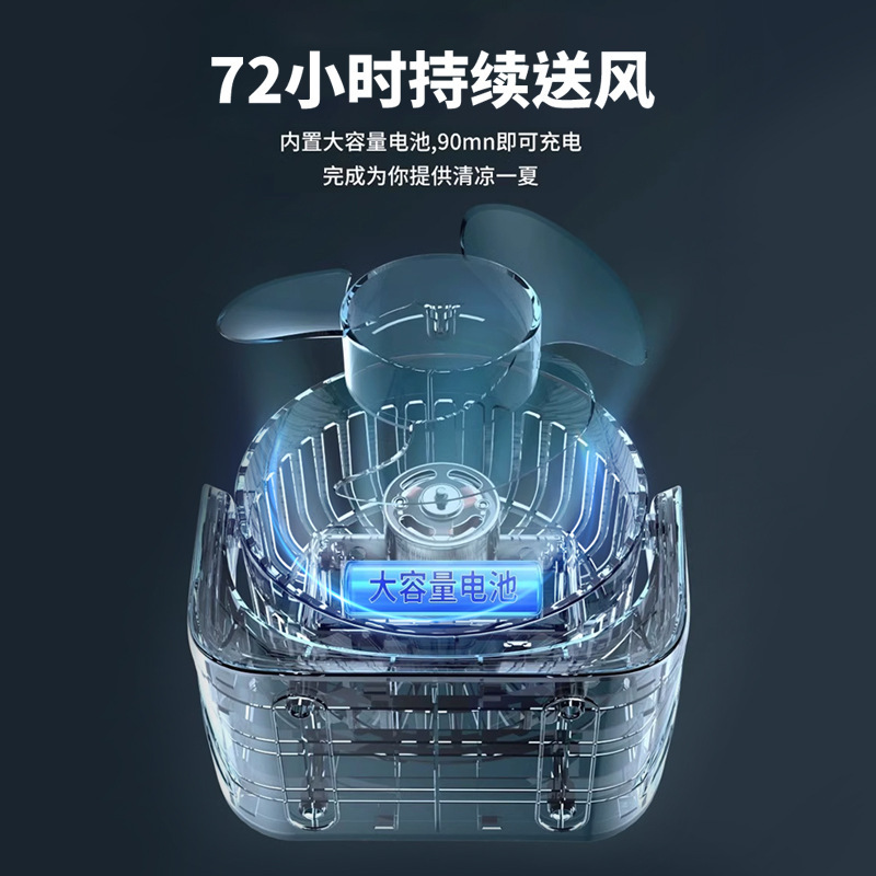 国境を越えたキャンプ用USBデスクトップ小型扇風機、充電式、長持ち、寮風ギフト、オフィス用、携帯用、充電式|undefined