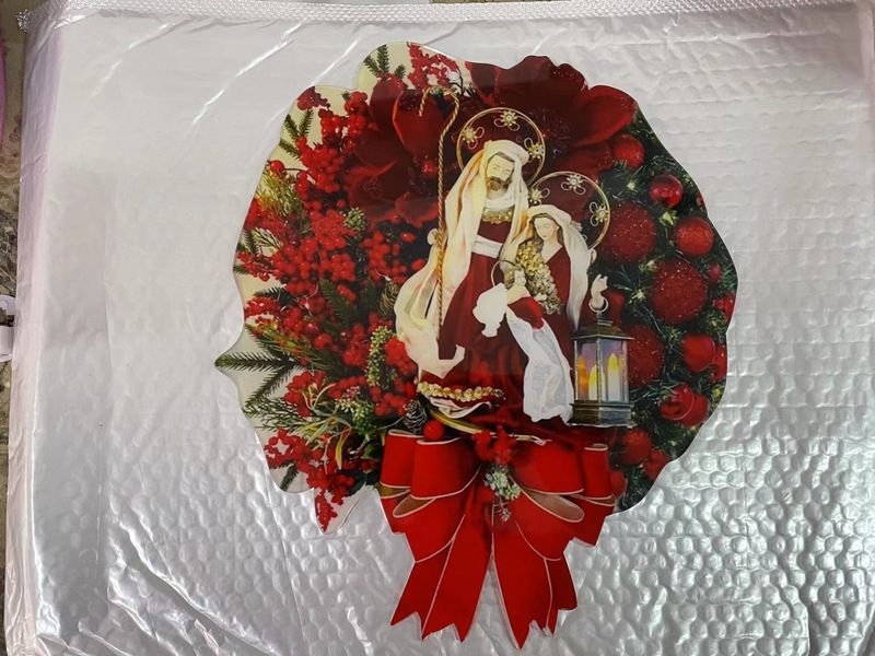 クロスボーダーの花輪クリスマスの門飾りの楠はクリスマスのシーンを飾ってベリーの花輪の松の実を飾ります。|undefined