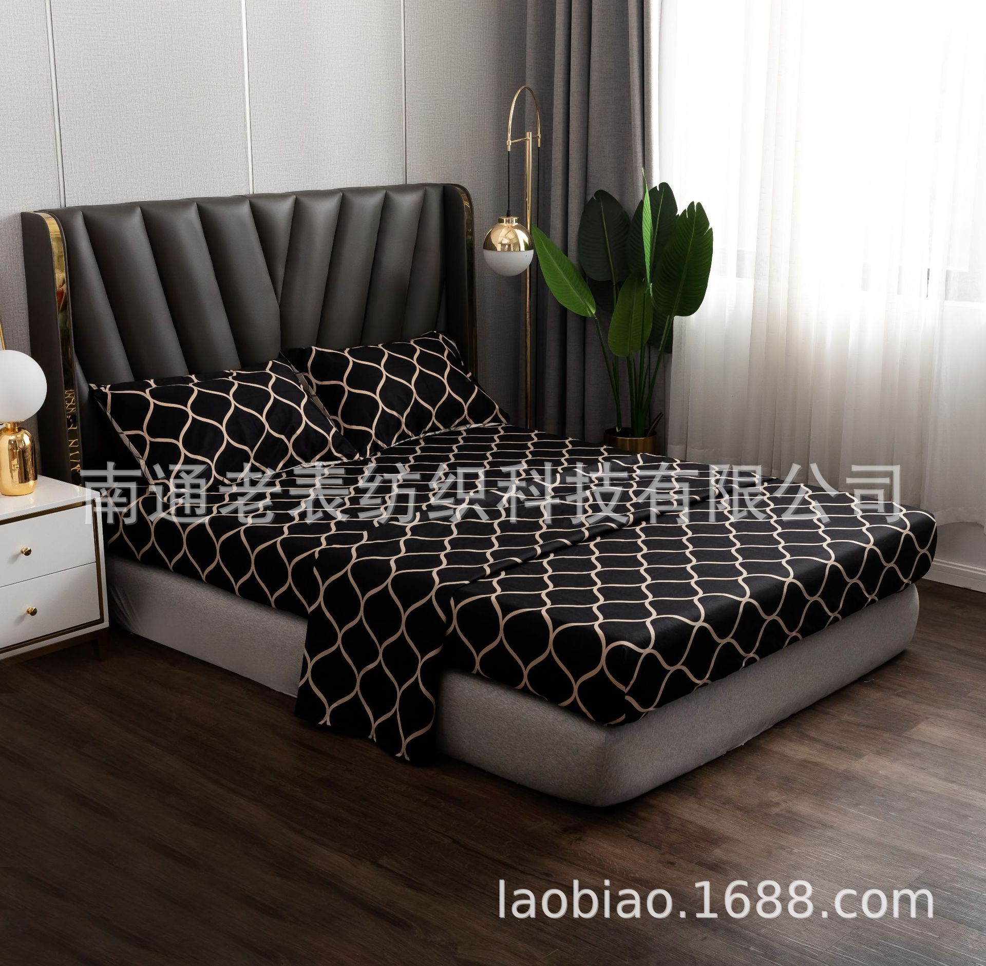 wish亚马逊ebay外贸跨境一件代发家居床单床笠枕套四件套床笠款