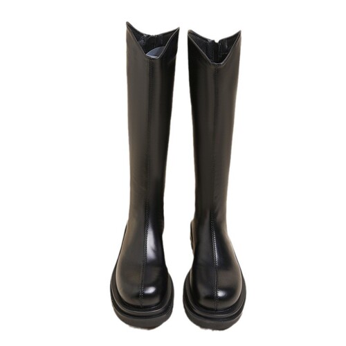 Classic Petite Height-Increasing Martin Boots for Women: Autumn/Winter Thick-Soled Fleece-Lined Mid-Calf & Over-The-Knee Boots – Perfect as Equestrian Style Boots