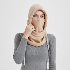 Winter and Autumn Outdoor Cycling Warm Face Mask Sports Face Ski Head Cover Fleece Windproof Hat Plush Lined Neck Gaiter