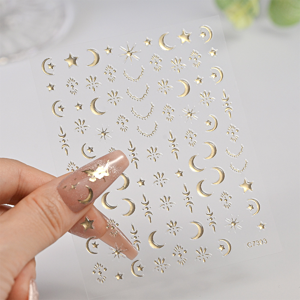 10g Weight Nail Decoration Accessories Nail Supplies 1 Set Quantity Starry Sky, Heart Shape Pattern Sweet, Solid Color Style Sweet Solid Color Starry Sky Heart Shape Paper Nail Decoration Accessories 1 Set 6